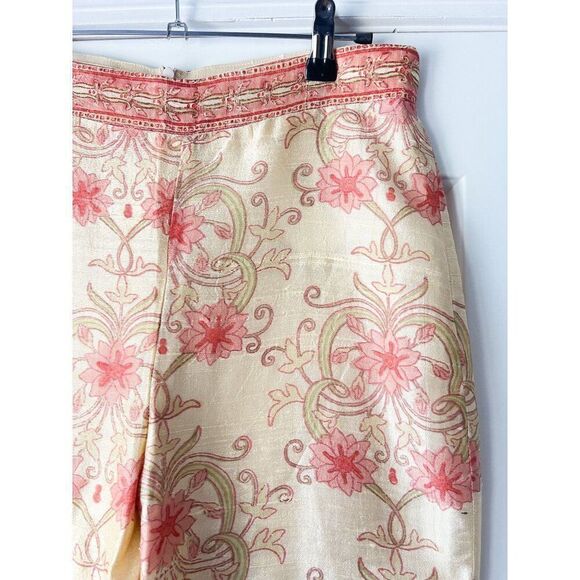 Savannah Morrow Ahimsa Pant in Orla NWT Silk Floral Print High Rise Flare Medium - Picture 7 of 13